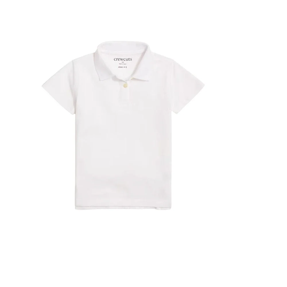 Crewcuts J Crew White Polo Shirt Size 3 Short Sleeve Casual Uniform‎ Top NWT